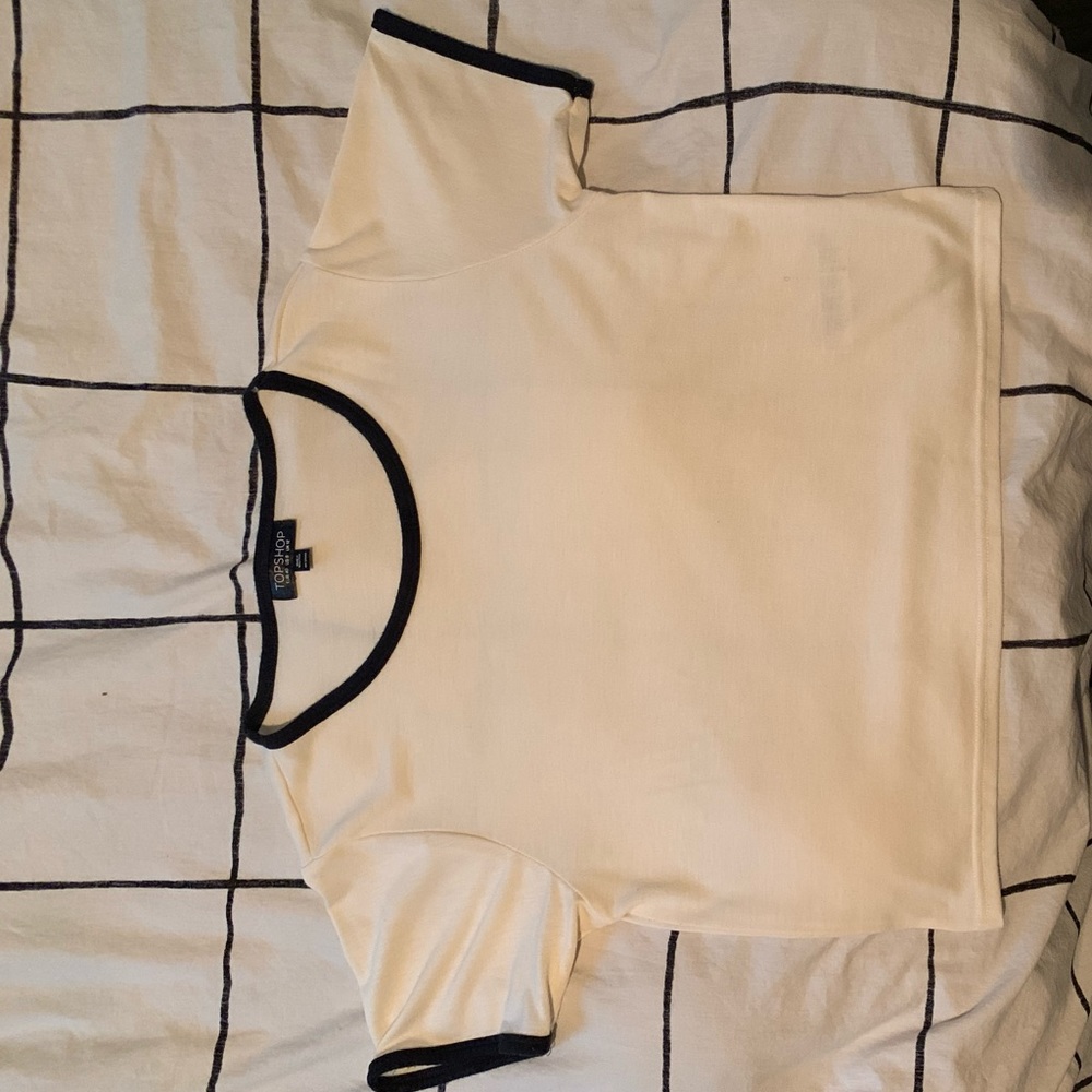 White and black tee